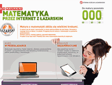 Tablet Screenshot of matematyka.lazarski.pl